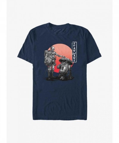 Star Wars Visions R2-D2 C-3P0 Travelers Unisex T-Shirt Blue