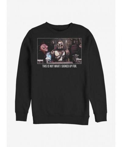 The Mandalorian Squad Goals Crewneck Sweatshirt - Black for Men