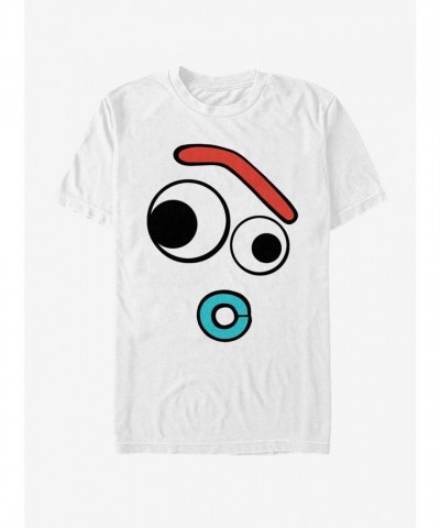 Disney Pixar Toy Story Curious Forky Big Face T-Shirt - Men's White