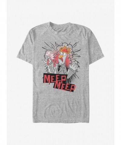 Disney Beaker The Muppets Meep T-Shirt - Grey Men's Size