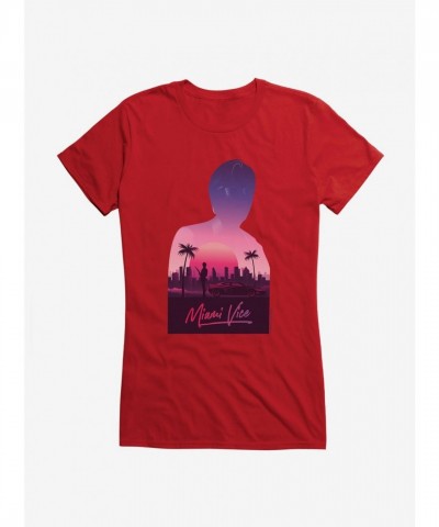 Miami Vice Inspired Girls Lightweight T-Shirt