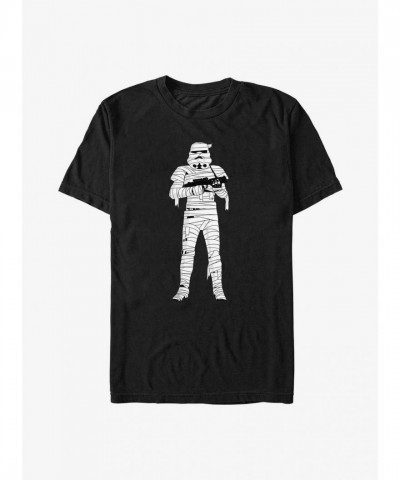 Star Wars Unisex Stormtrooper Mummy Tee - Black