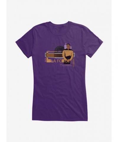 Star Trek TNG Geordi La Forge Lightweight Junior Tee for Girls