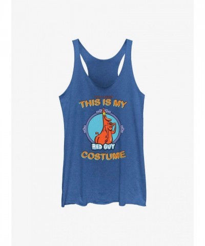 Cartoon Network Cow and Chicken My Red Guy Costume for Girls - Blue Junior Size
