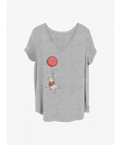 Disney Plus Size Winnie The Pooh Grey Girls T-Shirt