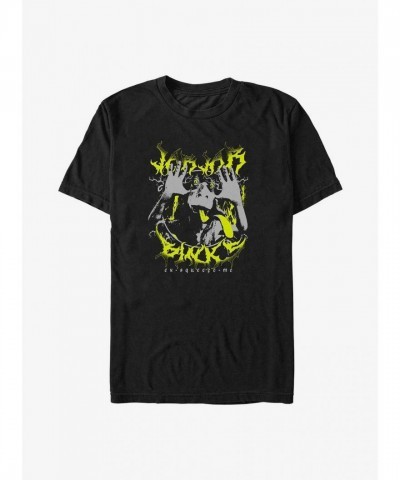 Star Wars Unisex Big & Tall Jar Jar Binks Metal T-Shirt - Black