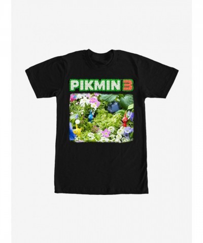 Nintendo Pikmin 3 Adventure Flowers T-Shirt - Unisex Black
