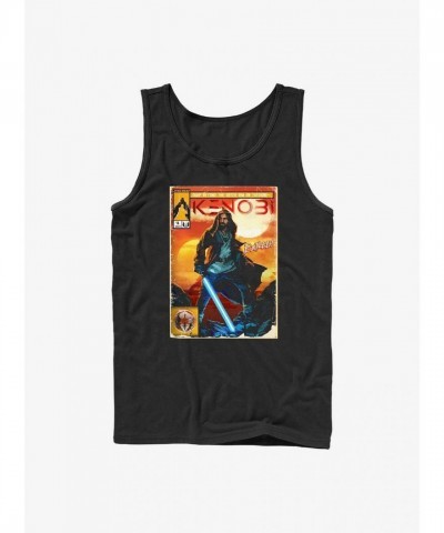 Obi-Wan Kenobi Star Wars Men's Cotton Tank Top - Black