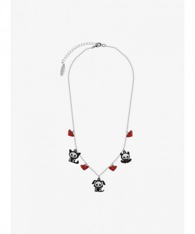 Skelanimals Adorable Heart Charm Necklace for Collectors