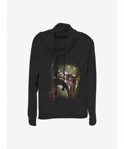 Star Wars Girls Cowl Neck Sweatshirt - Black Take No Prisoner