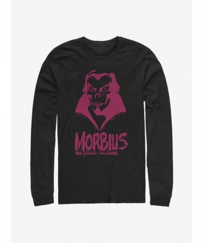 Marvel Morbius Graphic Long Sleeve Tee - Black Men's