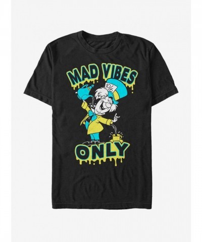 Disney Alice in Wonderland Spill It Hatter Men's Cotton T-Shirt - Black