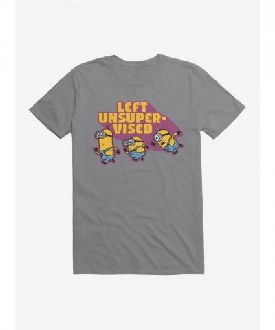 Minions Unsupervised Grey T-Shirt for Men