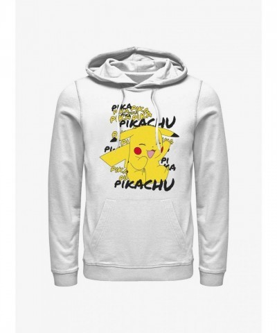 Pokemon Pikachu Laughing Unisex Hoodie - White