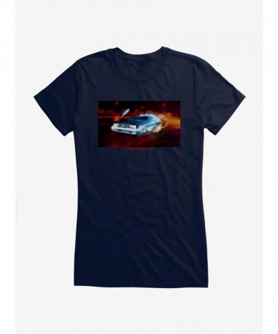 Back To The Future DeLorean Time Machine Junior Girls T-Shirt