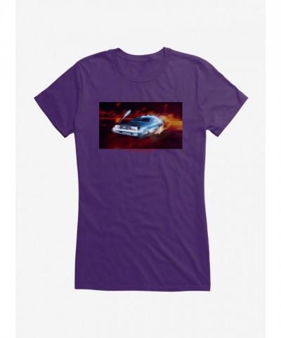 Back To The Future DeLorean Time Machine Junior Girls T-Shirt