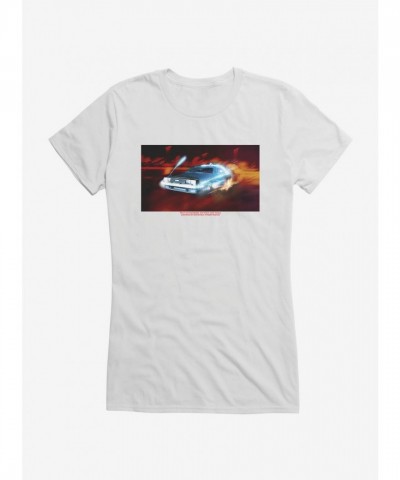 Back To The Future DeLorean Time Machine Junior Girls T-Shirt