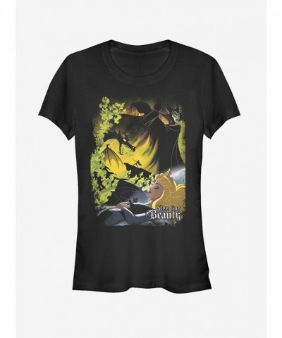 Disney Sleeping Beauty Aurora Danger Girls Black T-Shirt