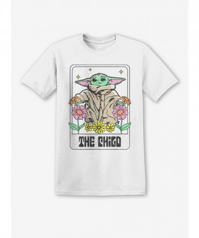The Mandalorian Grogu Retro Floral Print Girls T-Shirt