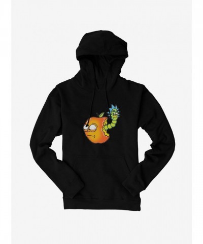 Rick and Morty Apple Worm Design Men's Heavyweight Hoodie