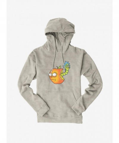 Rick and Morty Apple Worm Design Men's Heavyweight Hoodie