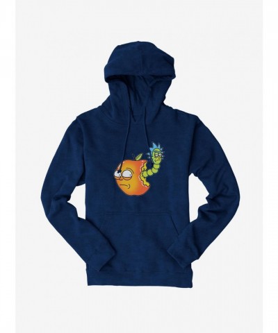 Rick and Morty Apple Worm Design Men's Heavyweight Hoodie