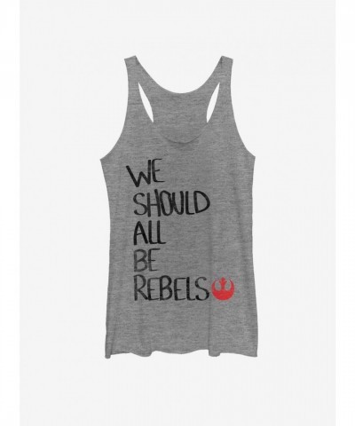 Star Wars Be Rebels Grey Tank Top for Girls