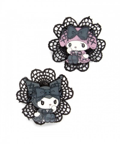Kuromi My Melody Gothic Lolita Lace Pin Set
