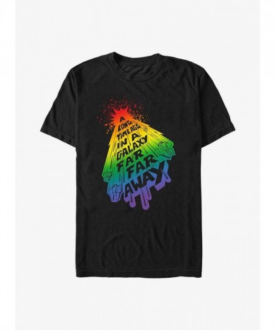 Star Wars T-Shirt - Rainbow Pride Design for Men - Black