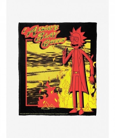 Rick And Morty Slay Queen Soft Throw Blanket