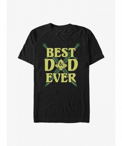 Dad's Day T-Shirt - Best Dad Ever for Men - Dungeons & Dragons - Black
