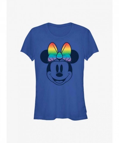 Disney Minnie Bow Pride T-Shirt in Blue - Girls Lightweight Cotton