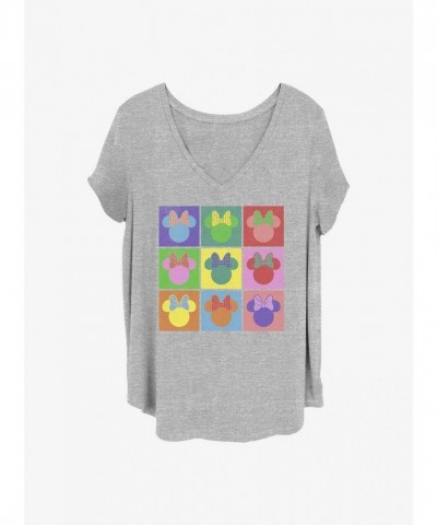 Disney Warhol-Inspired Minnie Mouse Plus Size T-Shirt - Grey