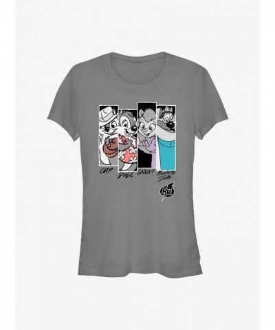 Disney Girls T-Shirt - Rescue Rangers Chip 'n Dale Grey Comfort Fit