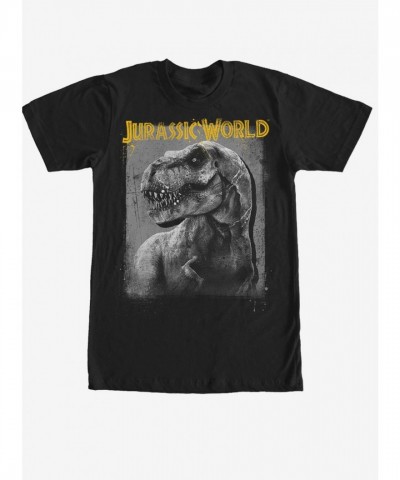 Jurassic World T-Shirt - Black T-Rex Design for Men
