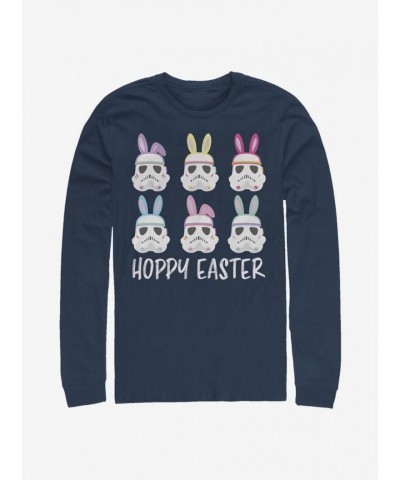 Star Wars Bunny Stormtrooper Long Sleeve Tee - Navy Blue Men's Size