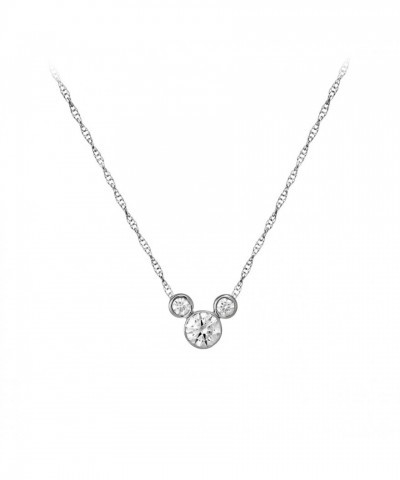Mickey Mouse Diamond Necklace in Platinum – Small Women's Jewelry
