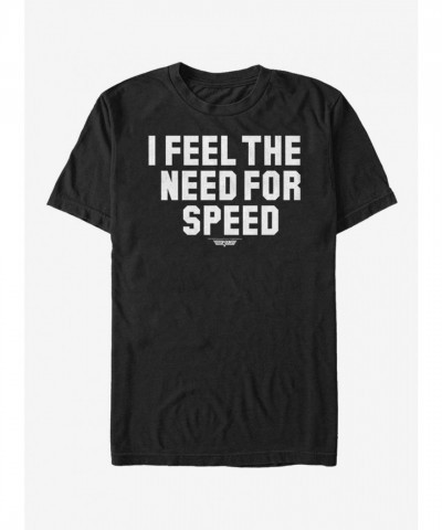 Top Gun Inspired Speed T-Shirt for Men - Black