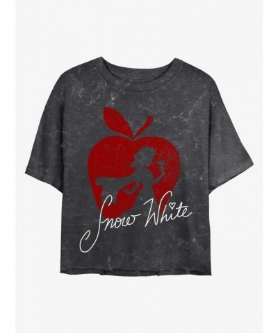 Disney Snow White Mineral Wash Crop Tee for Girls - Multi Colors