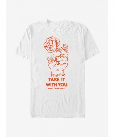 Disney Beauty and the Beast Gratitude Bag T-Shirt - Men's White