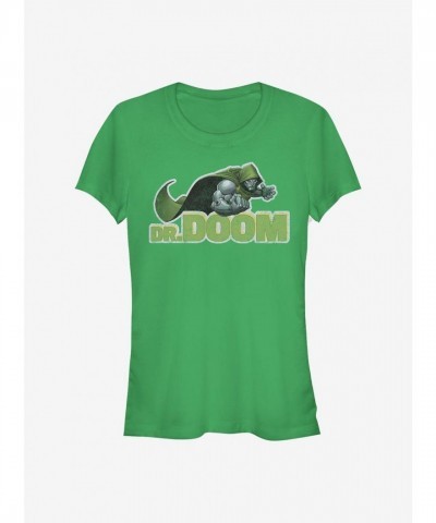 Marvel's Fantastic Four Doom Girls T-Shirt - Junior Size Green