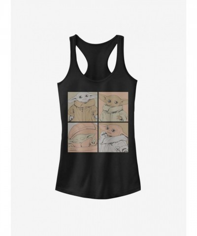 Star Wars Mandalorian Child Black Girls Cotton Tank Top