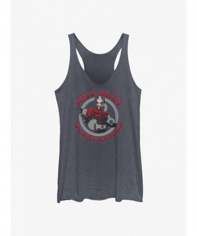 Marvel Ant-Man Symbol Girl's Tank Top - Blue Junior Size