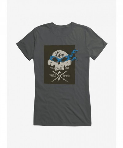 Teenage Mutant Ninja Turtles Leonardo Girls T-Shirt with Skull and Weapons Print