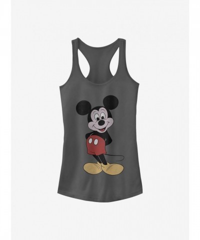 Disney Vintage 80s Grey Mickey Mouse Tank Top for Girls