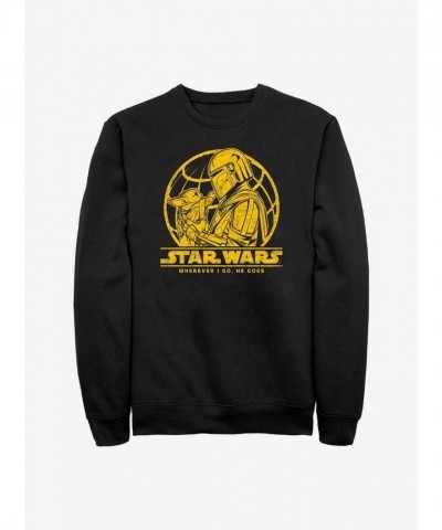 The Mandalorian Inspired Men's Cotton Blend Sweatshirt - Black