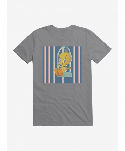 Looney Tunes Tweety Swinging Cage Design Men's T-Shirt