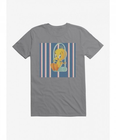 Looney Tunes Tweety Swinging Cage Design Men's T-Shirt