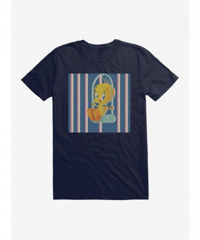 Looney Tunes Tweety Swinging Cage Design Men's T-Shirt