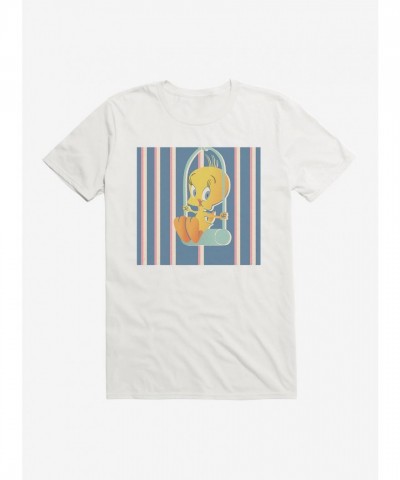 Looney Tunes Tweety Swinging Cage Design Men's T-Shirt